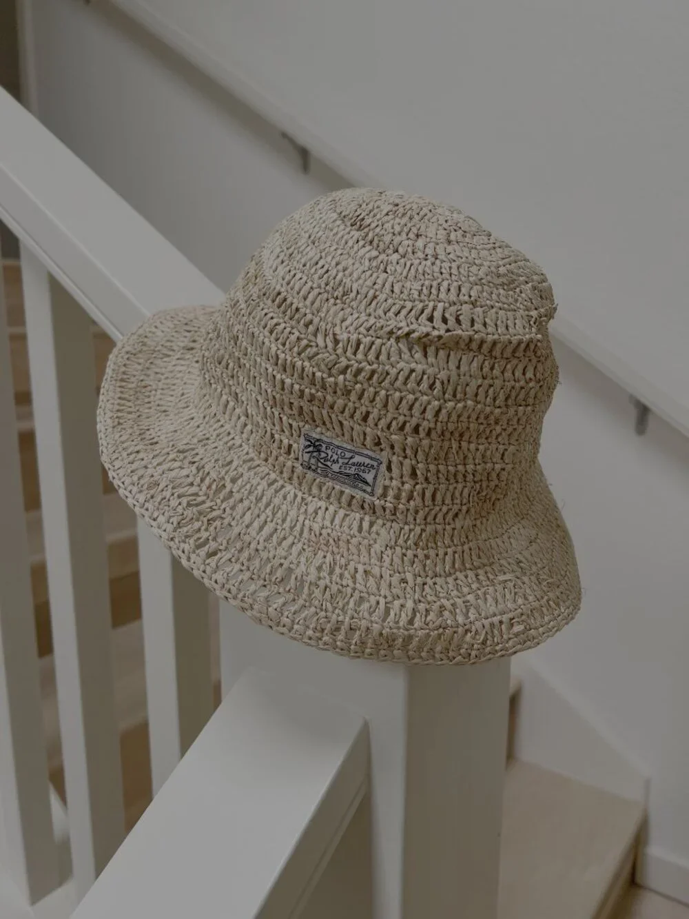 Polo Ralph Lauren Raffia Bucket Hat OS NWT